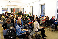 Publikum des 1. IBA-Talks bei der IG Architektur